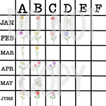 Load image into Gallery viewer, Garden Birth Flowers
