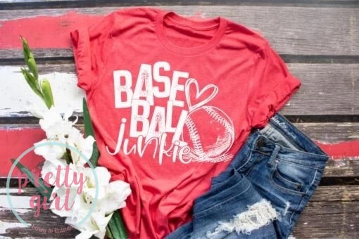 baseball junkie ADULT TSHIRT