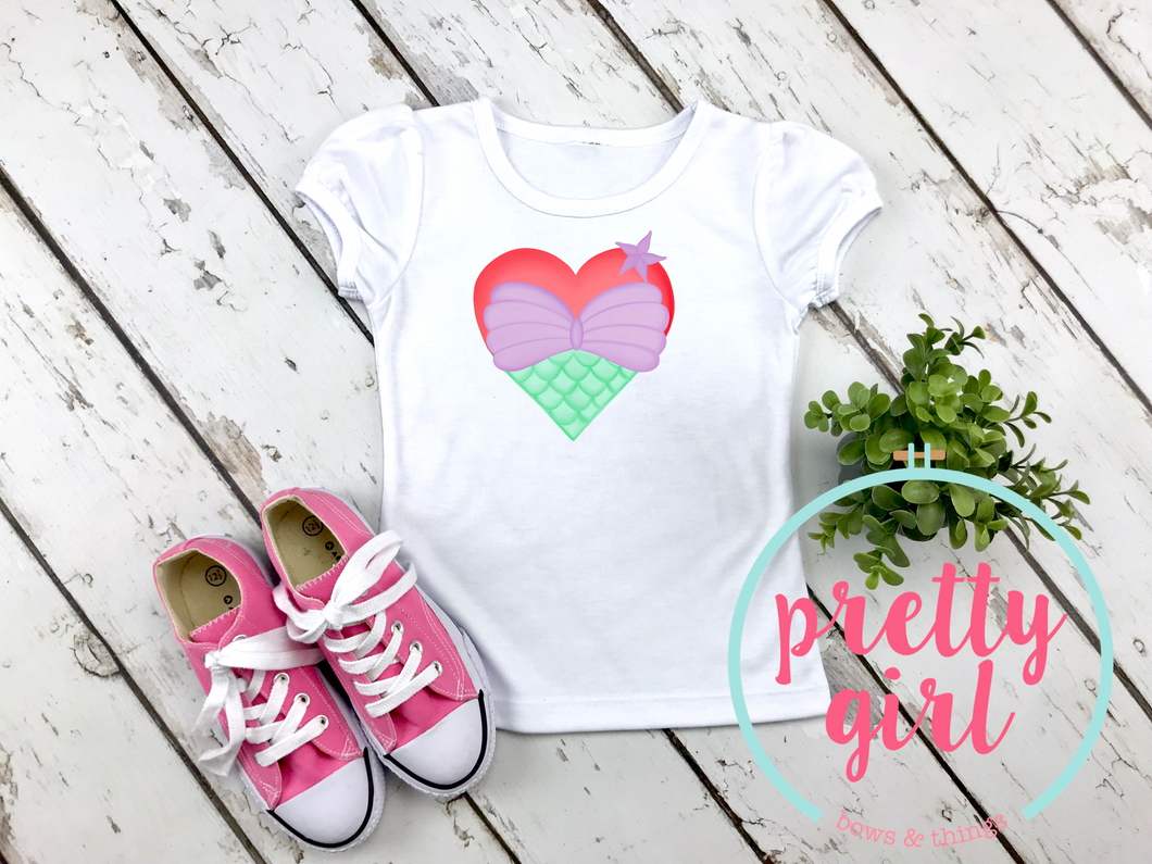 mermaid heart YOUTH TSHIRT