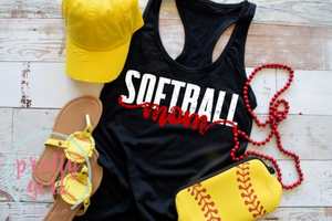 Softball mom ADULT TSHIRT