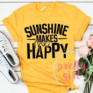 Sunshine makes me happy ADULT TSHIRT