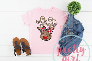 Girl reindeer youth tshirt