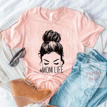 Load image into Gallery viewer, #mom life ADULT TSHIRT
