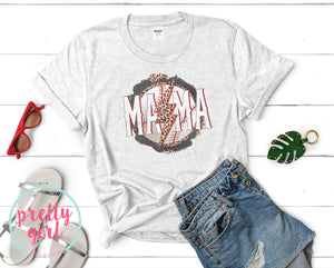 Baseball mama bolt tshirt