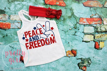 Load image into Gallery viewer, Peace and freedom YOUTH TSHIRT
