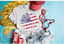 Load image into Gallery viewer, Patriotic sunflower ADULT TSHIRT
