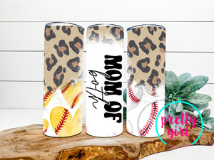 Mom of both baseball/softball tumbler