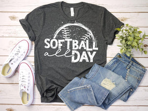 softball all day ADULT TSHIRT