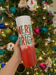 Merry and bright 30oz tumbler