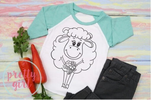 Sheep coloring shirt YOUTH TSHIRT