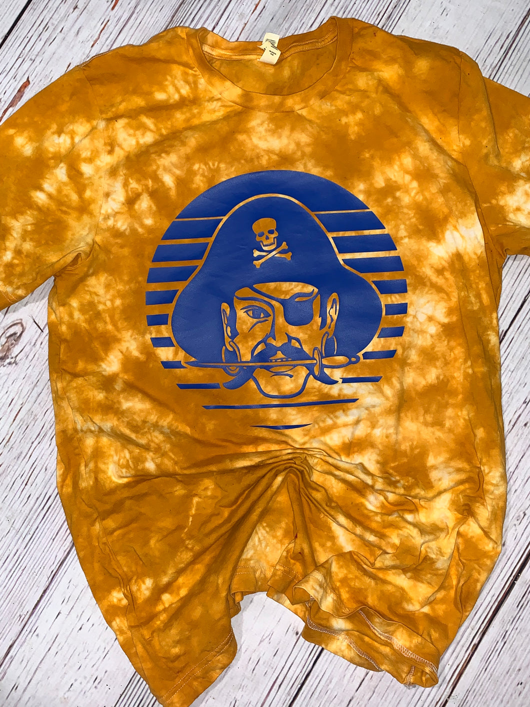 Pirate head tiedye shirt