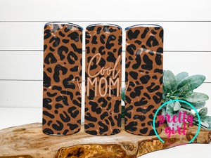 Leopard cool mom tumbler