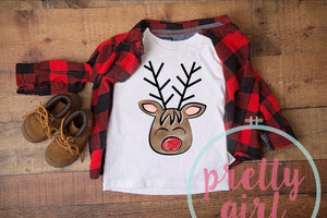 Boy reindeer adult tshirt