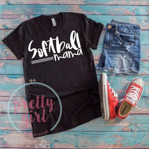 Softball mama ADULT TSHIRT sca