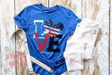 Load image into Gallery viewer, Love patriotic ADULT TSHIRT
