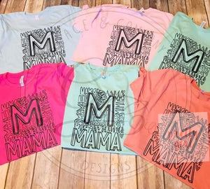 Mama Typography ADULT TSHIRT