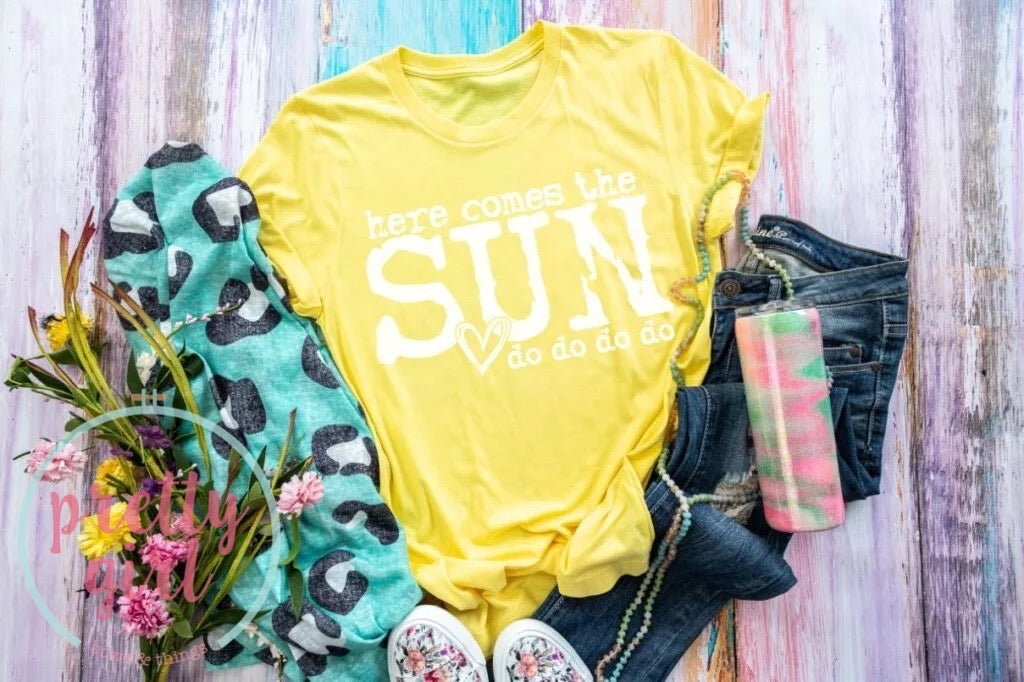 Here comes the sun ADULT TSHIRT