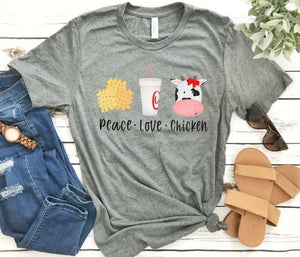 peace love chicken ADULT TSHIRT