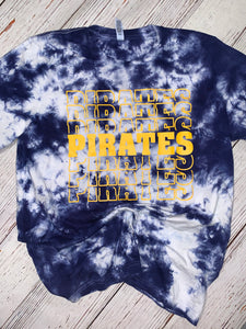 Varsity pirates tie dye shirt